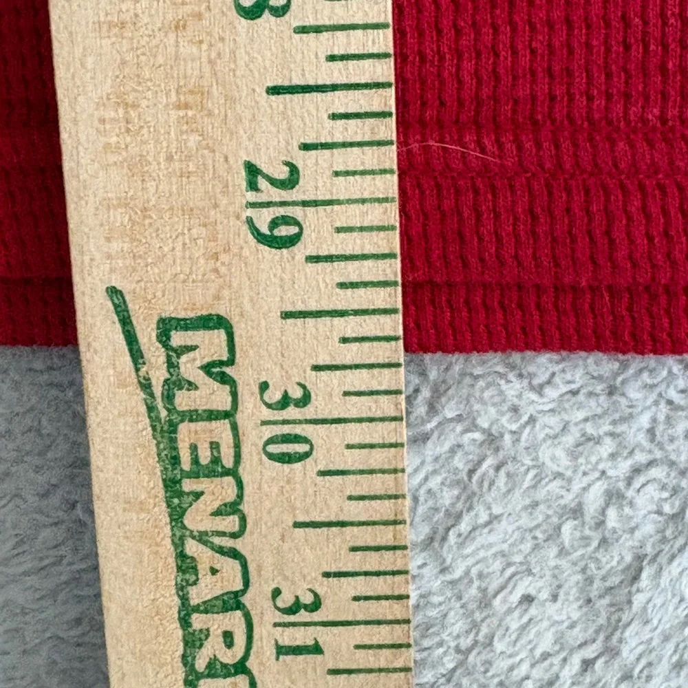 Polo Ralph Lauren Mens Red Waffle Knit Thermal Long Sleeve Shirt Large 4217